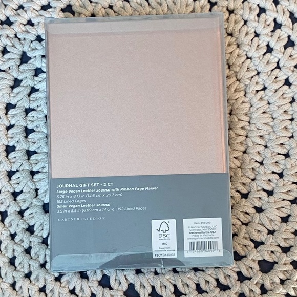 Brown Tan Vegan Leather Journal Set New in the Box Gift Set - Picture 3 of 8